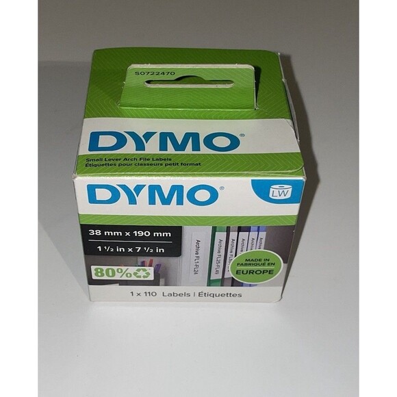 DYMO file folder labels 9/16 in x 3.7/6 In - Picture 1 of 4